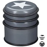 Relaxdays 2 x Türstopper mit Stern, dunkelgrau