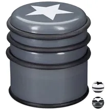 Relaxdays 2 x Türstopper mit Stern, dunkelgrau