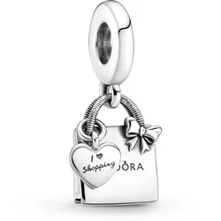 Pandora 799536C00 Silber Charm-Anhänger Einkaufstasche