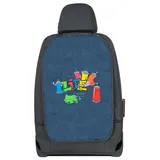 Walser Rückenlehnenschutz-Auto, Rücksitzschoner Kinder Graffiti, Trittschutz schmutzabweisend, Autositzschoner Rückseite 62x40cm blau