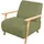 Beliani Sessel LESJA Stoff 78 x 113 x 93 cm Grün