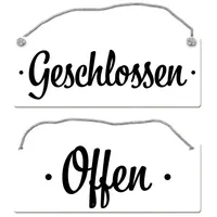 trendaffe Türe ist offen bzw. geschlossen Wendeschild mit Kordel Geschäft Laden Geöffnet