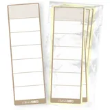 itenga Rückenschilder Latte Macchiato, 60 x 190mm, selbstklebend, 10 Stück