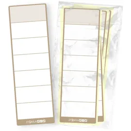 itenga Rückenschilder Latte Macchiato, 60 x 190mm, selbstklebend, 10 Stück