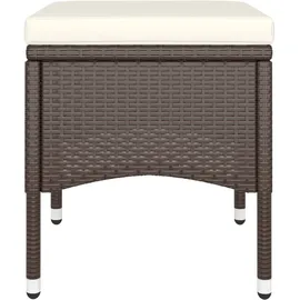 vidaXL 5-tlg. Bistro-Set Poly-Rattan und Hartglas Braun