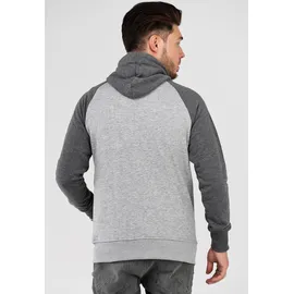 behype Sweatjacke "HENRAY", Herren, Gr. S, grau, 70% Baumwolle, 30% Polyester, mehrfarbig, normal, ohne Ausschnitt, Sweatjacken Sweatjacke, mit erhöhtem Kragen