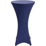 Beautissu Stella Stehtischhusse Ø 80 cm Blau