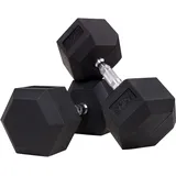 MIWEBA Sports Hexagon Kurzhanteln HGH100, Kurzhantel-Set, 2,5-15 kg, Gusseisen-Kern (Hantelpaar, 15 kg)