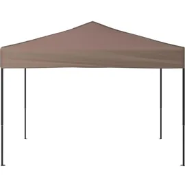 vidaXL Faltpavillon 3 x 3 m inkl. 4 Seitenteile Grau/Schwarz