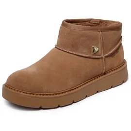 SKECHERS Damen Keepsakes Cozy Cozy Mini Slip-InTurnschuhe, Chestnut Suede Wool, 37