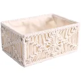 Luckxing Makramee-Aufbewahrungskörbe, Gewebte Rattan-Körbe, Dekorative Körbe Für Arbeitsplatte, Toilettenpapierkorb Für Badezimmer, Wohnzimmer Boho Heimdekoration