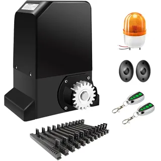 TOPENS RK990T Schiebetorantrieb Torantrieb Schiebetor automatischer Toröffner mit 2 Fernbedienungen max. Torgewicht 1000kg und Torlänge 12m, mit 4m Zahnstange für Hoftor