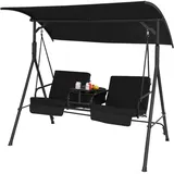 Costway Hollywoodschaukel, Schwarz,