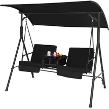 Costway Hollywoodschaukel, Schwarz,