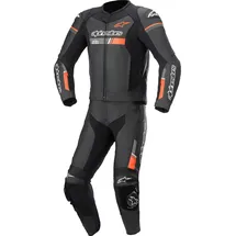Alpinestars GP Force Chaser Lederkombi - Schwarz/Neon-Rot / 48