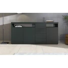 borchardt Möbel Highboard Kapstadt 200 x 93 x 35 cm Schwarz