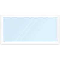 Fenster 2000 x 1000 mm, Kunststoff, Kömmerling 70 AD, Weiß, 200 x 100 cm, festverglast, individuell online konfigurieren