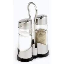 kompatible Ware Salz- & Pfefferstreuer-Set 13 cm transparent/silber