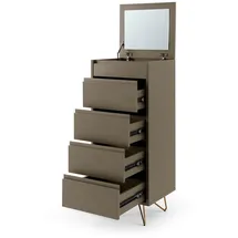 SalesFever Kommode hoch 45 x 110 x 40 cm Grau