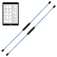 Best Sporting Swing Stick Fitness Schwingstab für Ganzkörpertraining, mit Trainingsanleitung, Farbe: rot oder blau (2 Swing Sticks blau)