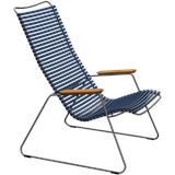 HOUE CLICK Relaxsessel Lounge chair Bambusarmlehnen Stahlgestell Dark blue