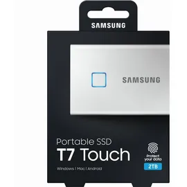 Samsung Portable T7 Touch 2 TB USB 3.2 silber