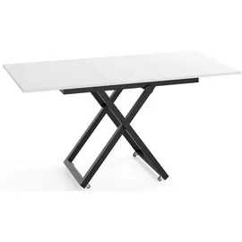 WFL GROUP Axen Weiß Laminat 120-160 x 80 x 38-75 cm
