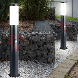 V-Tac Außen Steh Lampe Bewegungsmelder Garten Beleuchtung Edelstahl Terrassen Leuchte grau V-TAC 8966