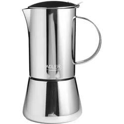 Adler Espresso Kaffeemaschine AD 4419 350ml Spülmaschinenfest Edelstahl silber