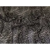Crinkle Chiffon-Stoff, schwarz, beige, Meterware