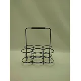 JUSTINUS Flaschenträger Life Style, Schwarz matt Edelstahl 30 x 21 cm Küchenzubehör, Flaschenträger