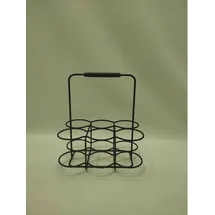 JUSTINUS Flaschenträger Life Style, Schwarz matt Edelstahl 30 x 21 cm Küchenzubehör, Flaschenträger