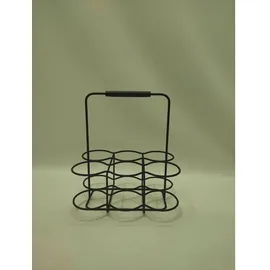 JUSTINUS Flaschenträger Life Style, Schwarz matt Edelstahl 30 x 21 cm Küchenzubehör, Flaschenträger