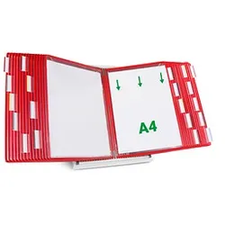 tarifold Sichttafelsystem 434303 DIN A4 rot mit 30 St. Sichttafeln