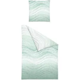Traumschlaf Aurora Gestreift Grün 135 x 200 cm + 80 x 80 cm
