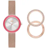 DKNY Damenuhren Sasha, QuarzDreizeiger Uhrwerk, 29MM Rose Gold Edelstahlgehäuse mit Edelstahlarmband, NY6654SET