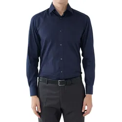 steffen klein Herren Hemd Langarm-Hemd Business-Shirt Baumwoll-Hemd 900930 Dunkelblau - 36