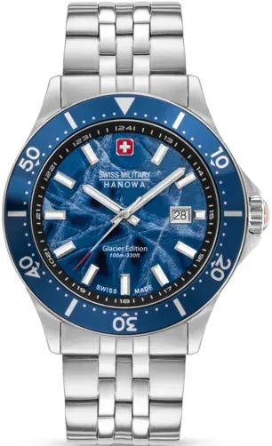 SWISS MILITARY HANOWA - SWISS GLACIER - blue silver / 42mm