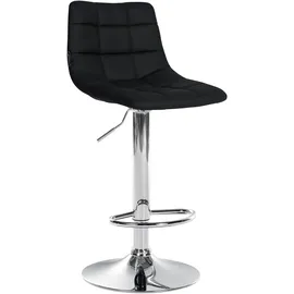 CLP Barhocker Jerry 360° drehbar höhenverstellbar Kunstleder Schwarz