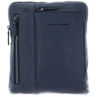 Piquadro Black Square Umhängetasche Leder 24 cm blue4