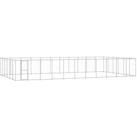 vidaXL Outdoor-hundezwinger Verzinkter Stahl 79,86 m2