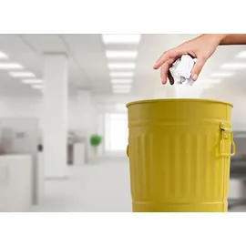 Jinfa Ascheeimer Metall Ø 21,5 cm 7 l Gelb