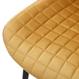 ML-Design Esszimmerstühle 6er Set Senfgelb, Sitzfläche aus Samt mit Rückenlehne