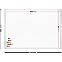 Wiltec Whiteboard Magnettafel 60 x 90 cm