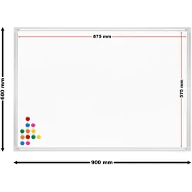 Wiltec Whiteboard Magnettafel 60 x 90 cm