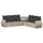 vidaXL Sofa Set 7-tlg. Hellgrau/Dunkelgrau Polyrattan/Stahl