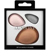 LUSSONI T4B LUSSONI 3 Teilig Make Up Schwamm Set, Blender Schwämme, Hautfarbe, Rosa Und Graux