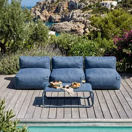 Oviala Mixi Modulare 3-Sitzer Gartenmöbel pazifikblau