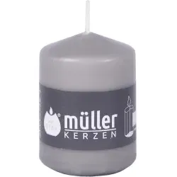 Müller Kerzen Stumpenkerze, schiefer 2010815781 , 1 Packung = 6 Stück, (Ø x H): 57 x 80 mm