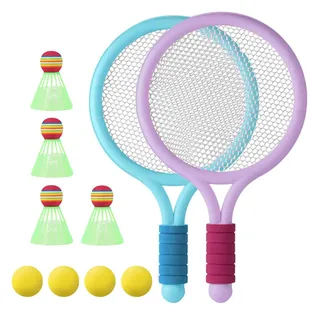 Kinder Tennisschläger,Anyingkai Kinder Federball Set,Beach Tennis Racket,Badmintonschläger für Kinder,Badminton Set Kinder,TennisschläGer Geschenkset für Kinder Outdoor Indoor Sport